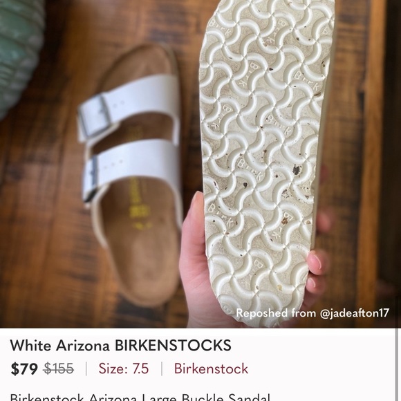 White Birkenstock Arizonas - Picture 7 of 7